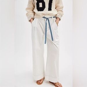 Free People Buckle Back Trouser - Snow White